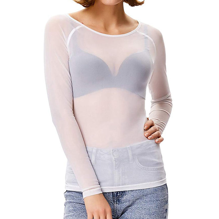 MESH - Seductive Transparent Top with Long Sleeves for Women