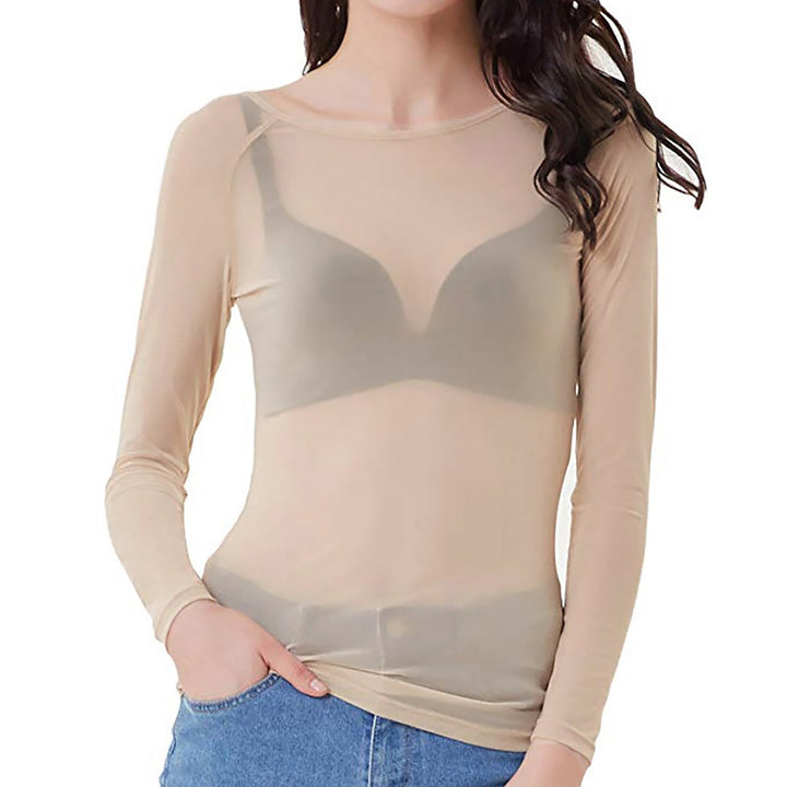 MESH - Seductive Transparent Top with Long Sleeves for Women