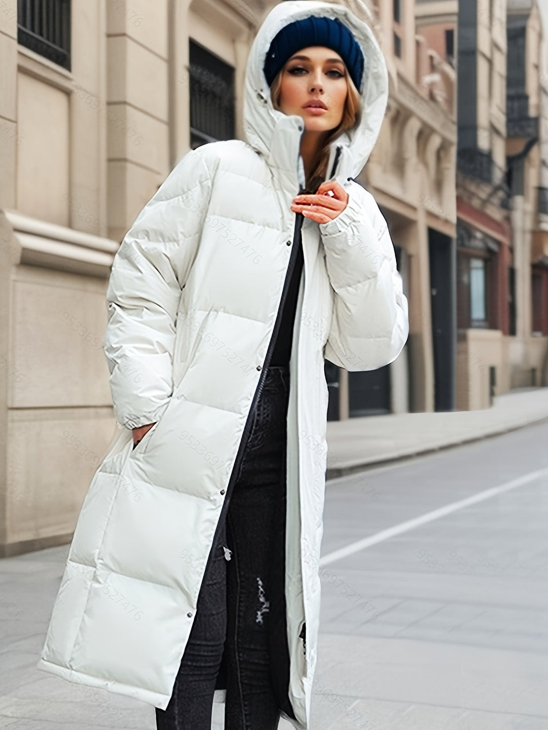 Mune | Women's Long Down Coat with Hood for Autumn/Winter