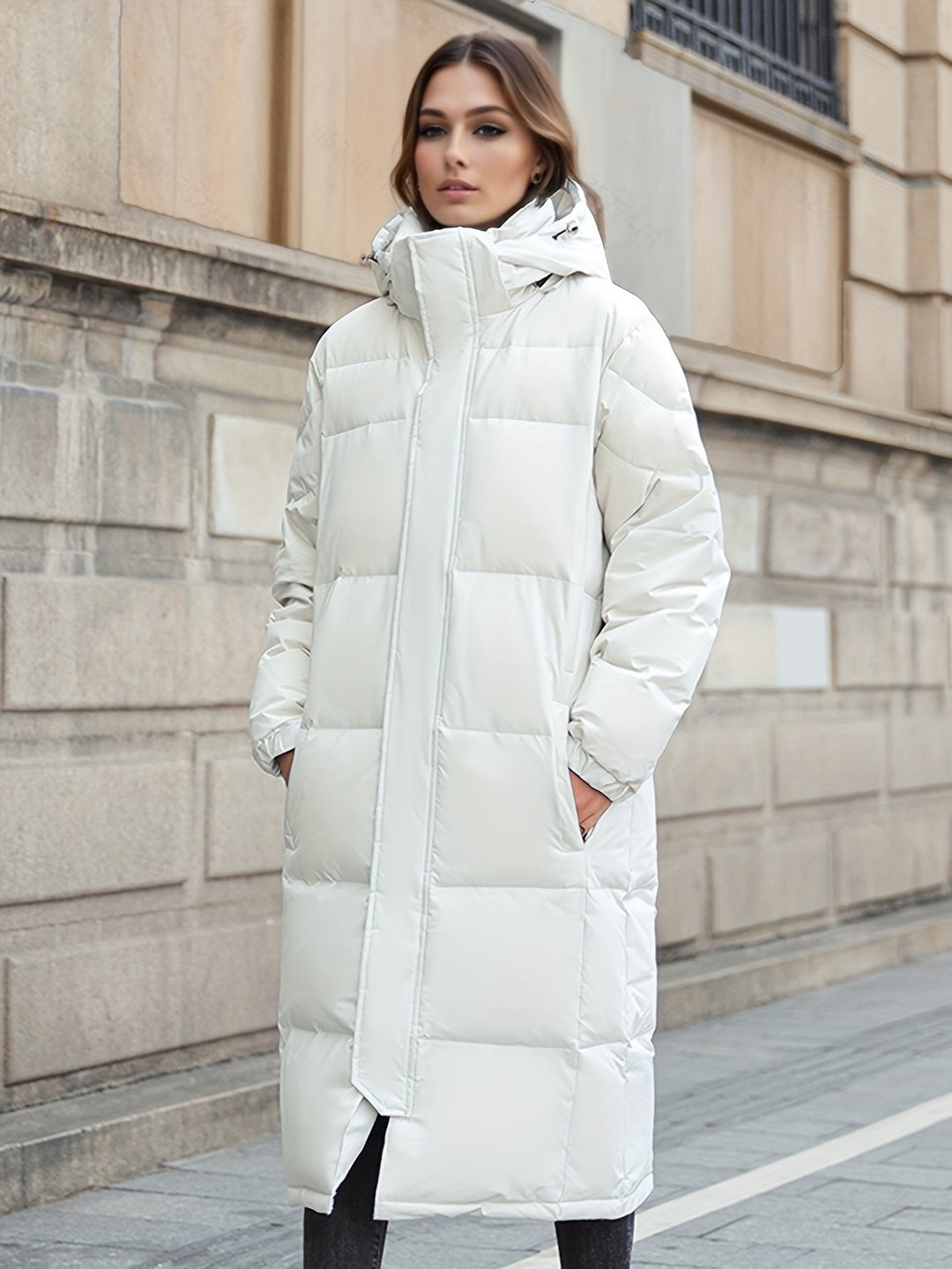 Mune | Women's Long Down Coat with Hood for Autumn/Winter