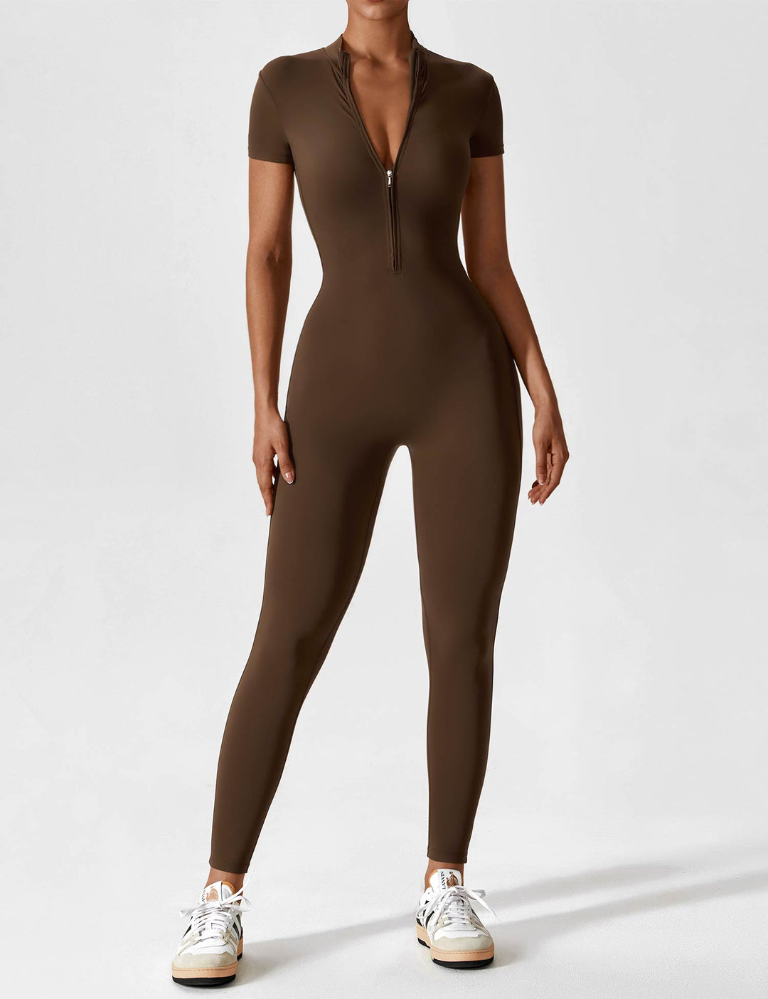 Mune | Stylish Autumn Jumpsuit with Stand-Up Collar and Zipper for Women