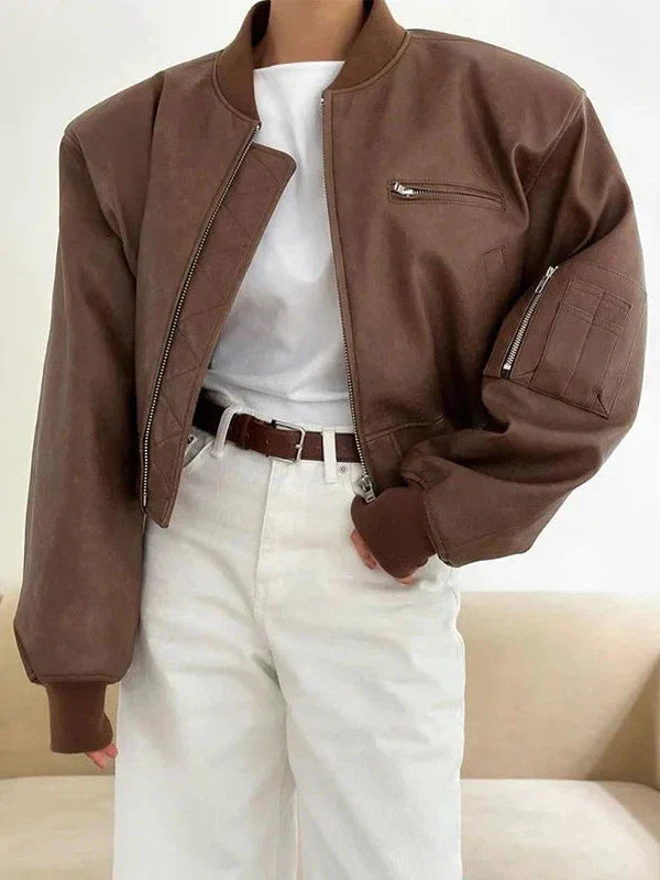 Mune | Leather Bomber Jacket