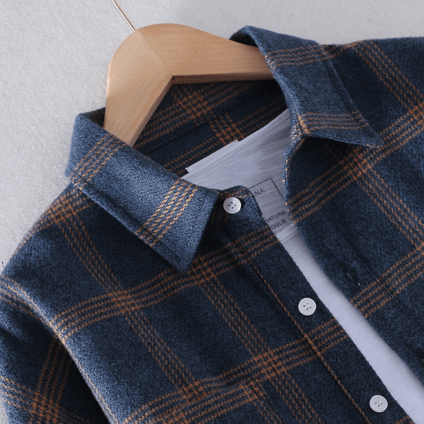 Men's Checkered Casual Button-Down Shirt