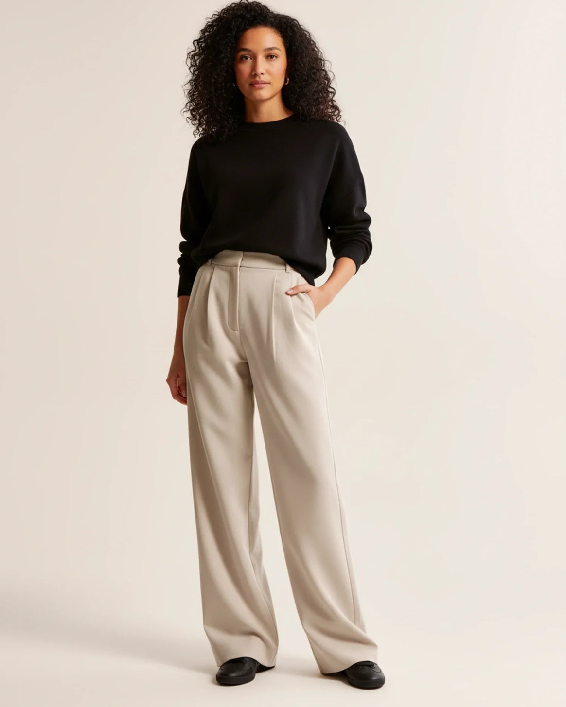 Mune | High Waist Pleated Leg Trousers with Tailored Fit