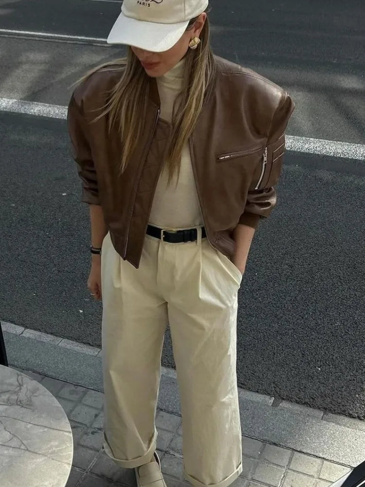 Mune | Leather Bomber Jacket